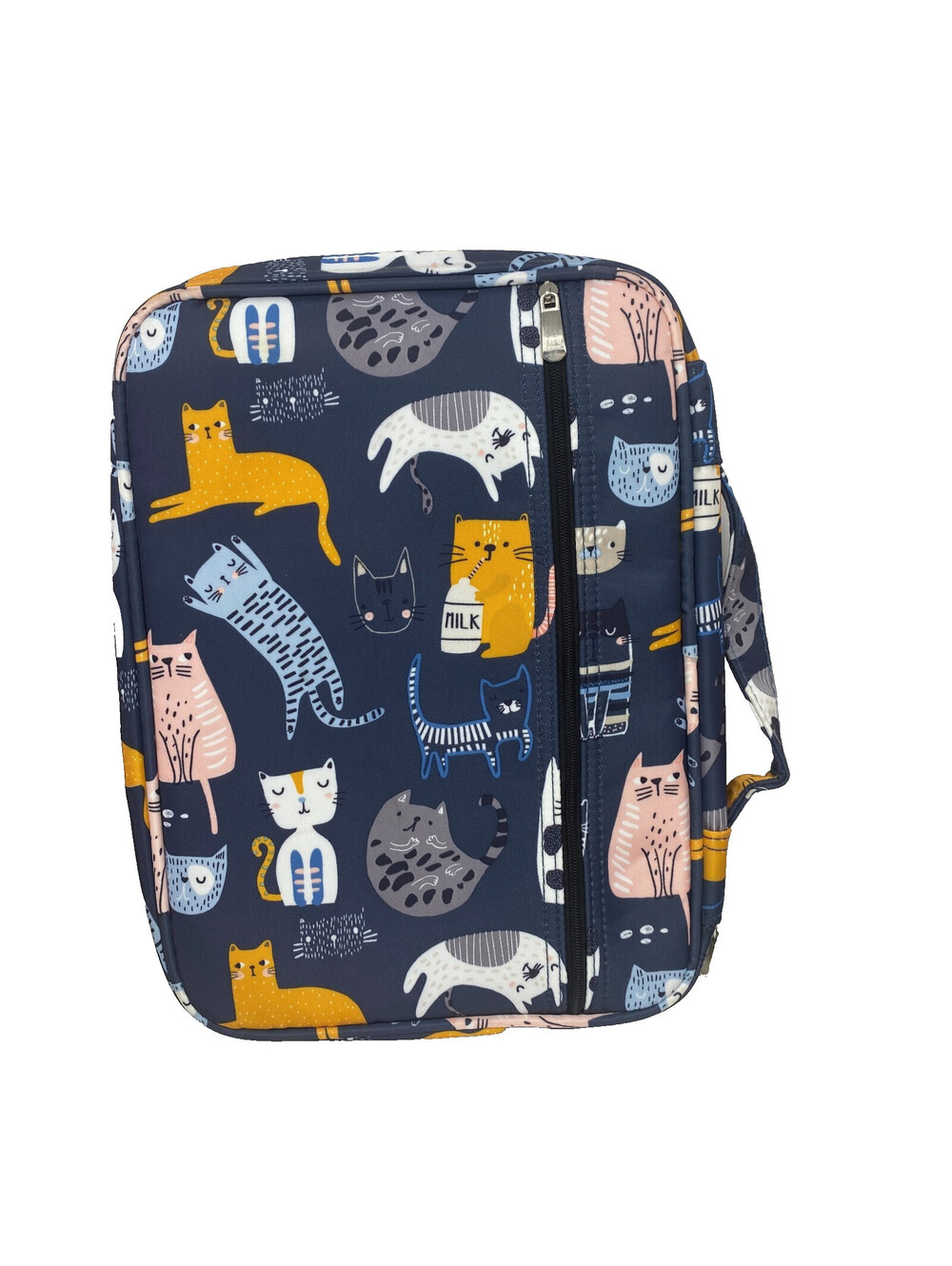Cat Print Large Capacity Colored Pencil Case Organizer 48 Slots Multi Layer Bag - Picture 3 of 6